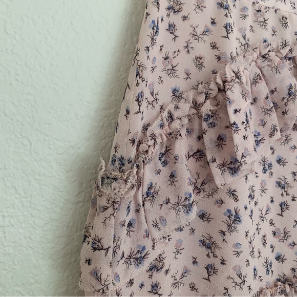 LoveShackFancy Silk Floral Ruffle Mini Skirt - Picture 5 of 9